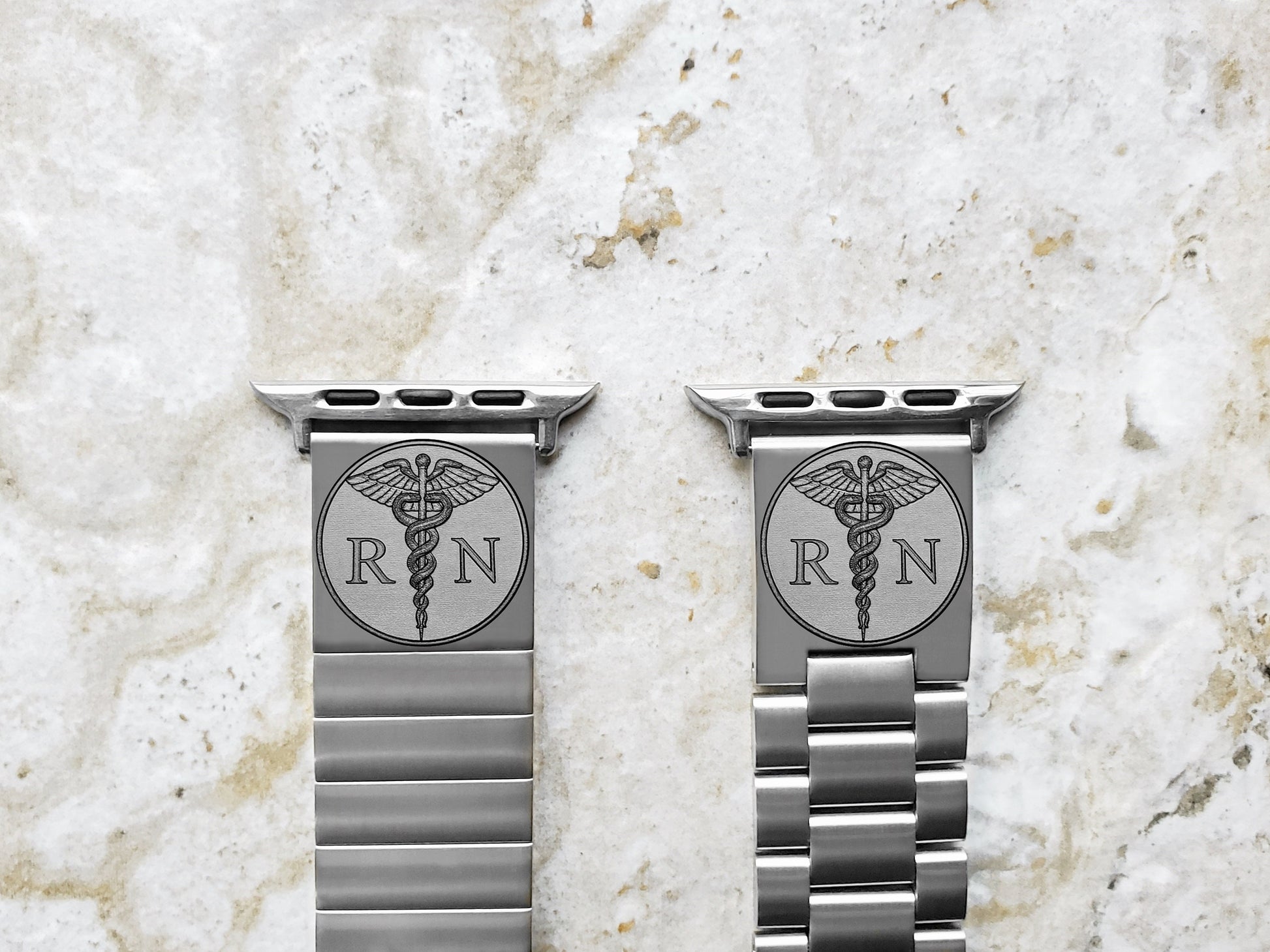 Registered Nurse Engraved Watch Band for Apple iWatch Ultra 2 9 8 7 SE 6 5 4 3 2 Case 38mm 40mm 41mm 42mm 44mm 45mm 49mm St Steel Strap RN1