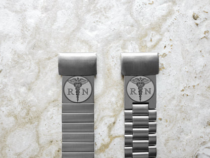 Registered Nurse Engraved Watch Band for Garmin Fenix 7X Pro 6X Pro 5X Plus Fenix 3 Descent Mk3i 51mm Mk2i Mk2 Mk1 Enduro 2 Strap RN1-A26