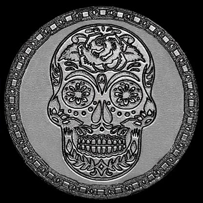 Samsung Engraved Sugar Skull Band for Watch 7 6 5 4 Classic Watch 3 Active2 40mm 41 42 43 44mm 45mm 46mm 47mm St Steel Black Strap SS2 -A20