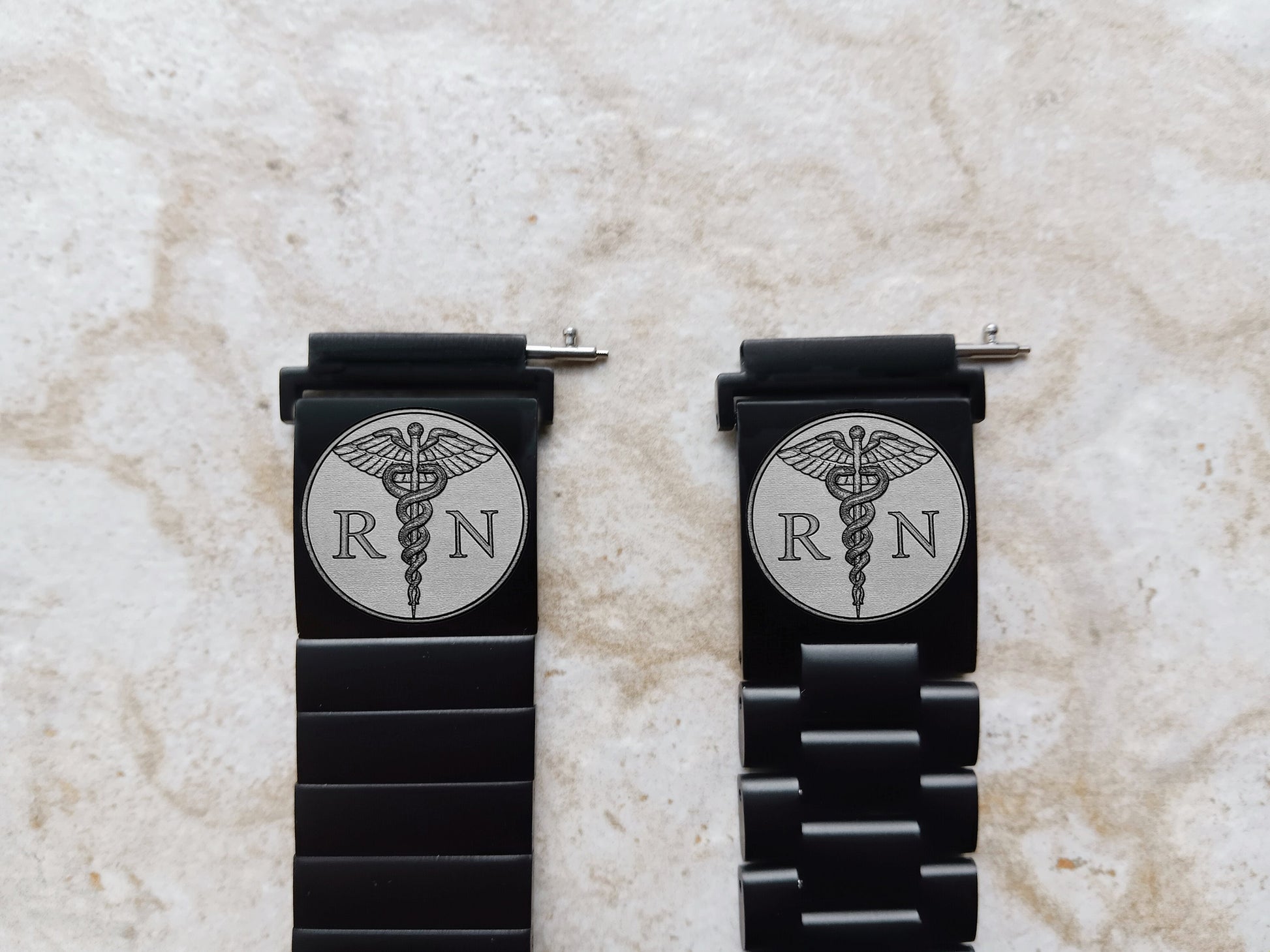 Garmin Engraved Registered Nurse Band for Vivomove 3 Trend Luxe Sport Style D2 Air X10 Vivoactive 5 3 Venu 2 Plus Sq 2 Black Strap RN1 -A20