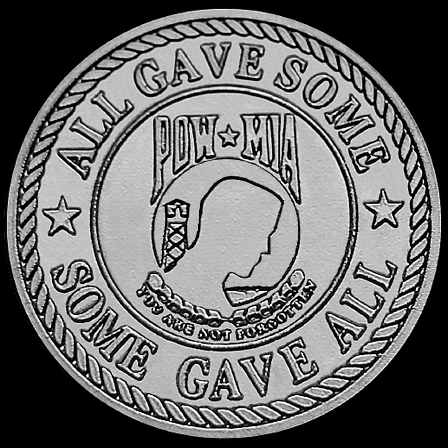 Samsung Engraved POW MIA Band for Watch 7 6 5 4 Classic Watch 3 Active2 40mm 41 42mm 43mm 44mm 45mm 46mm 47mm St Steel Black Strap PM1 -A20