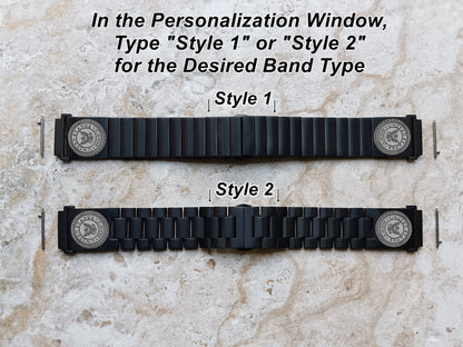 Garmin Engraved US Navy Band for Vivomove 3 HR Trend Luxe Sport Style D2 Air X10 Vivoactive 5 3 Venu 2 Plus Sq 2 Black Strap NE1 -A20